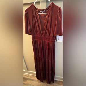 Baltic born Elegant Rust Velvet Dress

* only worn for family photos